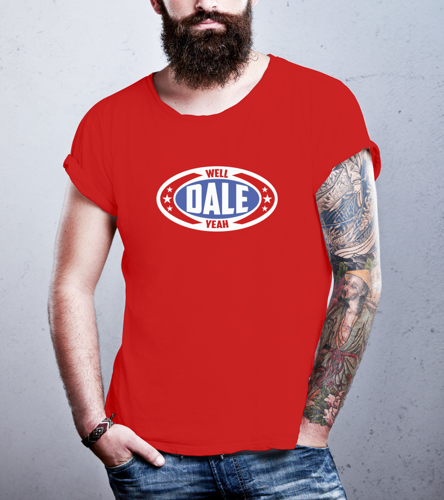 Dale Brisbys Rodeo Time Well Dale Yeah Stars Badge T-Shirt