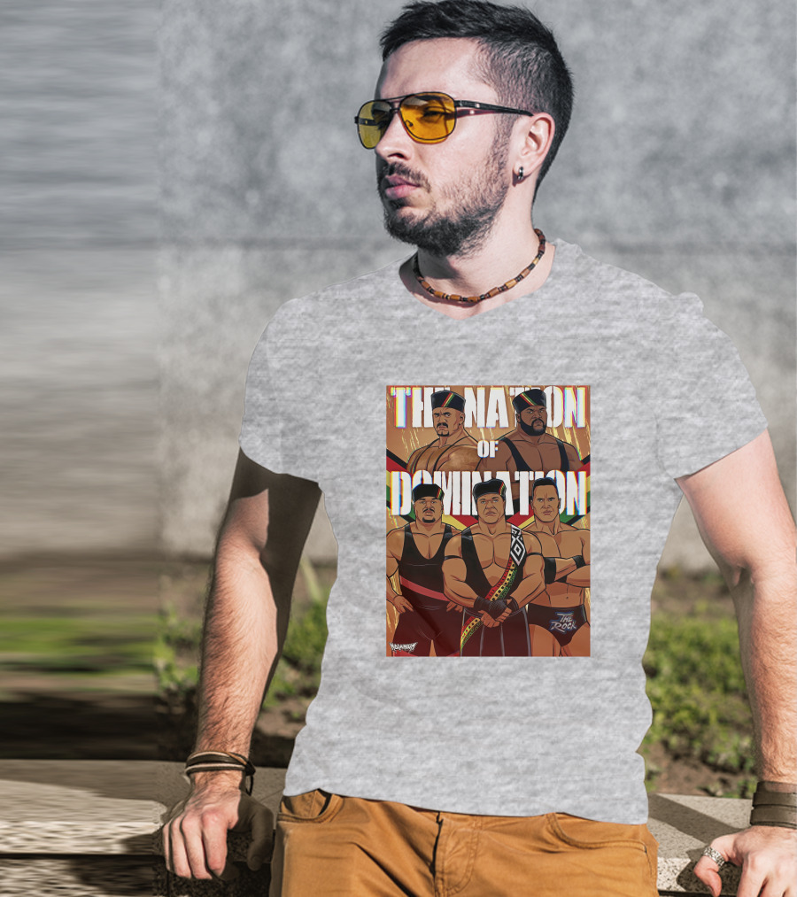 The Nation Of Domination The Rock Nolanium Art Drawing T-Shirt