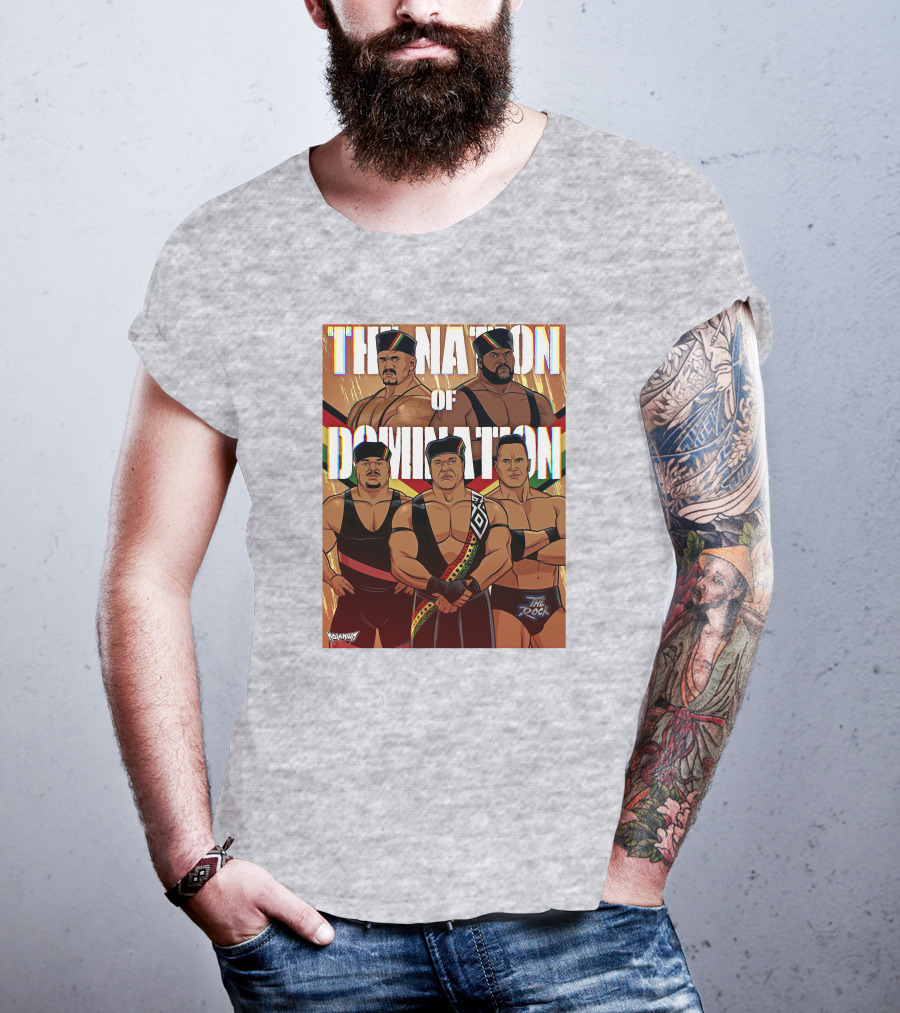The Nation Of Domination The Rock Nolanium Art Drawing T-Shirt