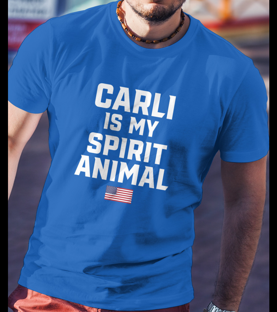 Carli Is My Spirit Animal American Flag T-Shirt