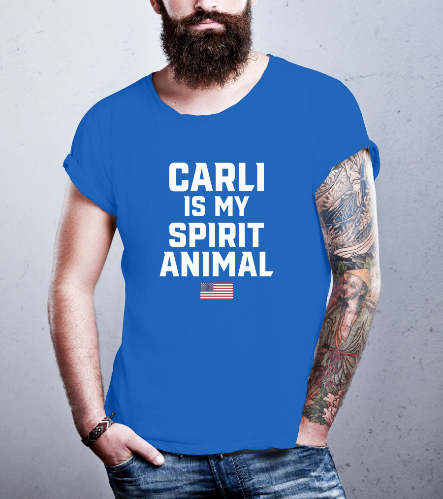 Carli Is My Spirit Animal American Flag T-Shirt