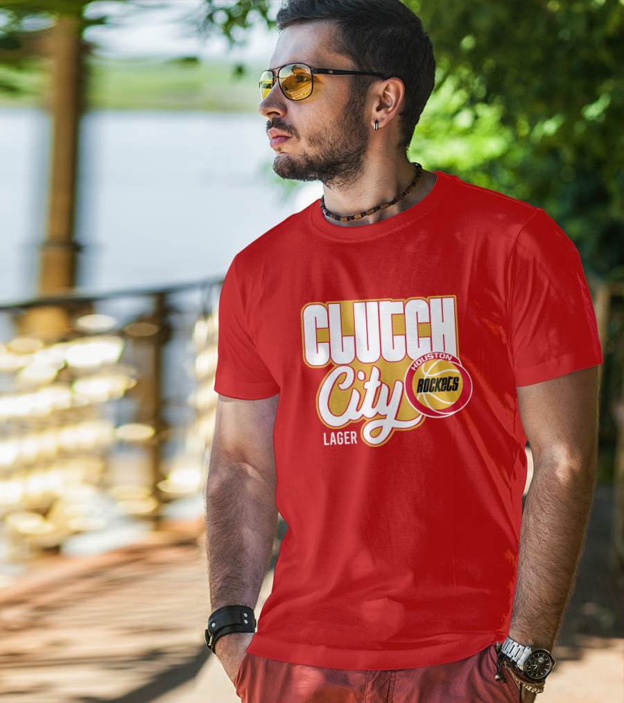 Houston Rockets Clutch City Lager Basketball Vernon Maxwell T-Shirt