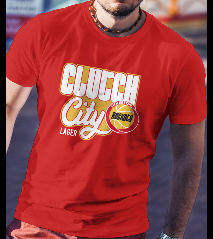 Houston Rockets Clutch City Lager Basketball Vernon Maxwell T-Shirt