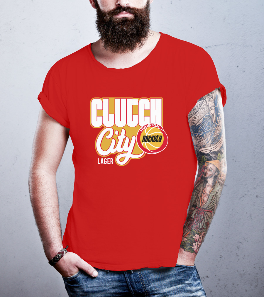 Houston Rockets Clutch City Lager Basketball Vernon Maxwell T-Shirt