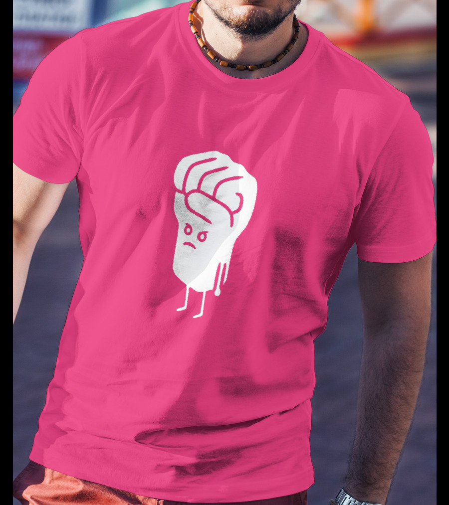 Tumindig By Linya-Linya Saab Fist Character On Pink Background T-Shirt