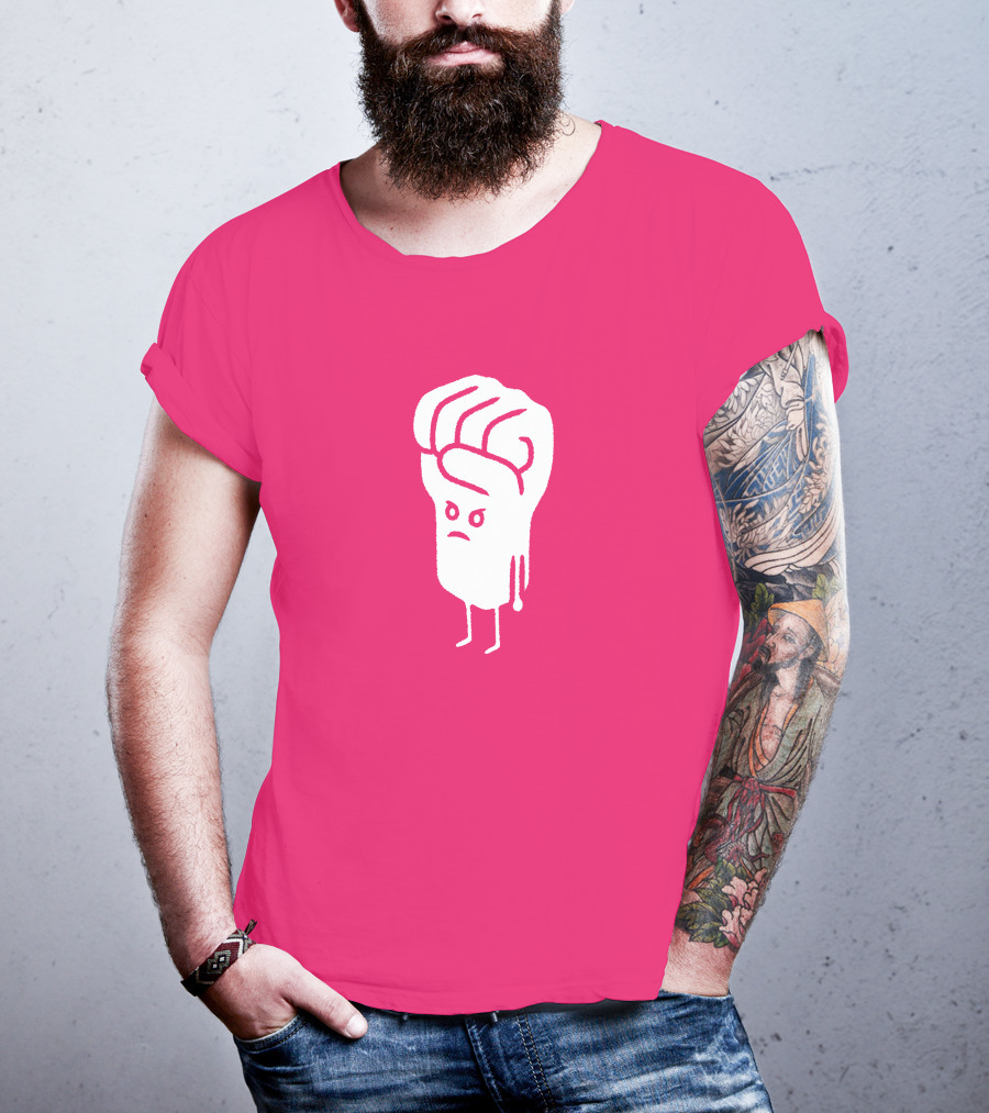 Tumindig By Linya-Linya Saab Fist Character On Pink Background T-Shirt