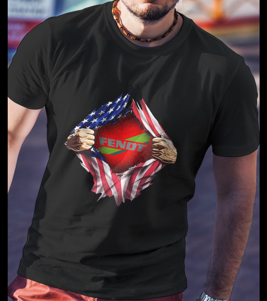 Fendt USA Flag Ripped Reveal T-Shirt