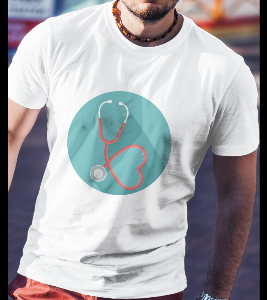 HEART K13 Stethoscope In Heart Shape Medical T-Shirt