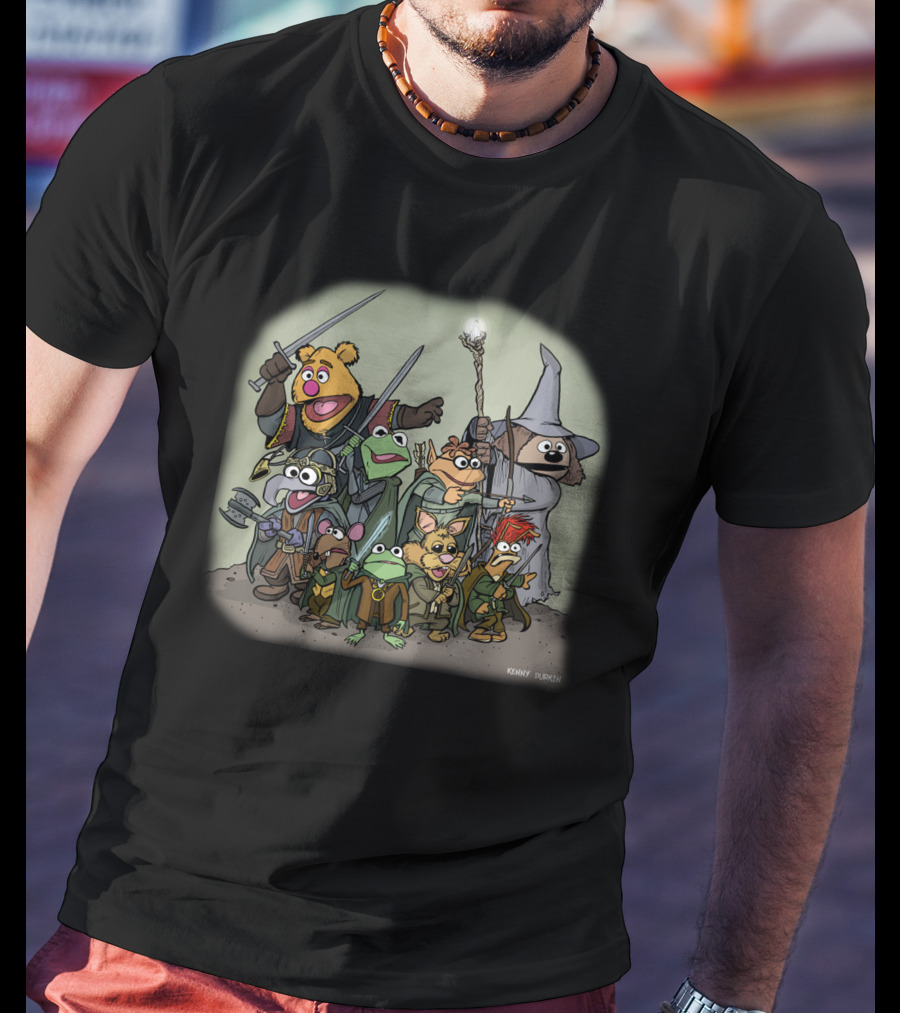 Fellowship Of The Muppets By Kenny Durkin Fantasy Crossover T-Shirt
