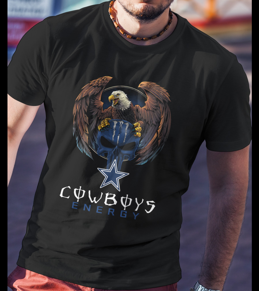 Cowboys Energy Bald Eagle Dallas Cowboys Star T-Shirt