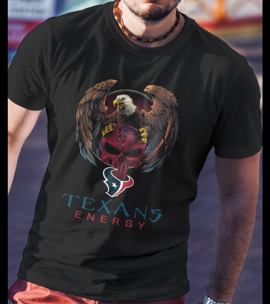 Texans Energy Eagle Skull T-Shirt
