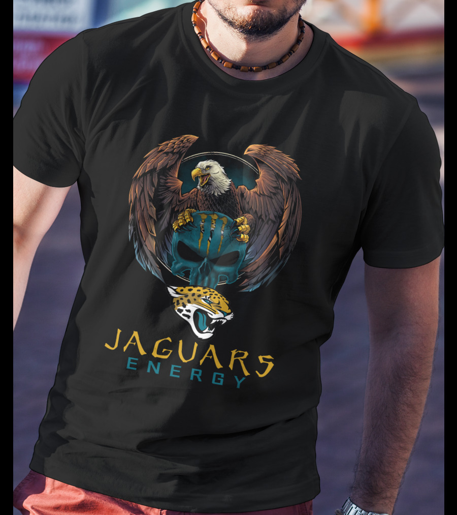 Jaguars Energy Eagle And Monster Skull T-Shirt