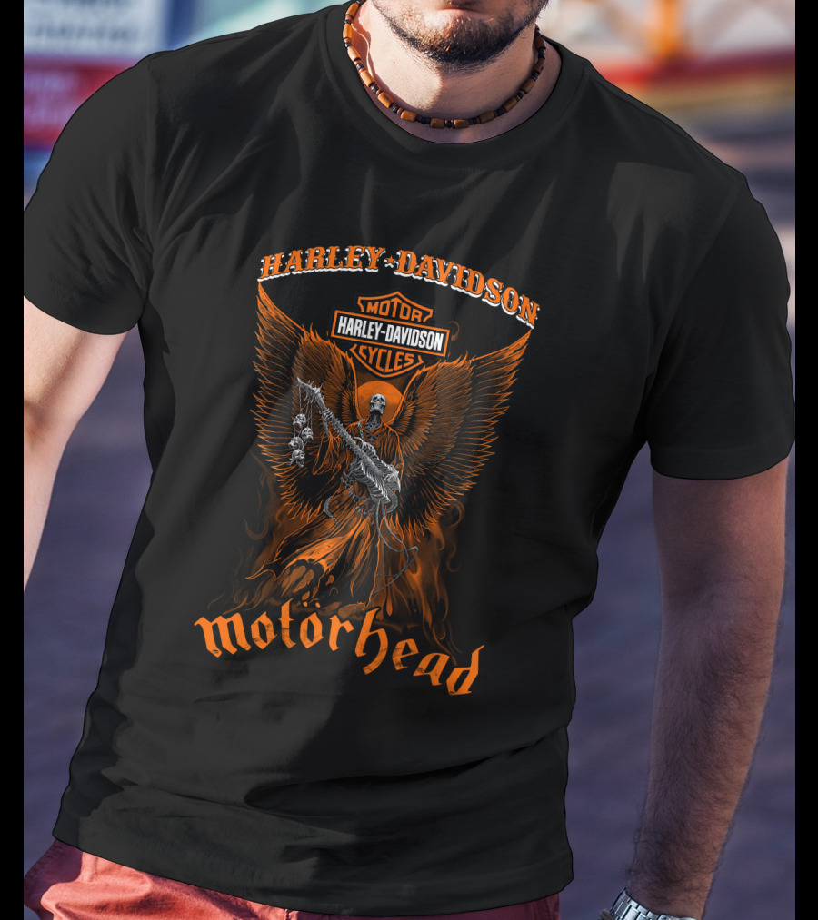 Harley Davidson Motorcycles Motorhead Angel Warrior T-Shirt