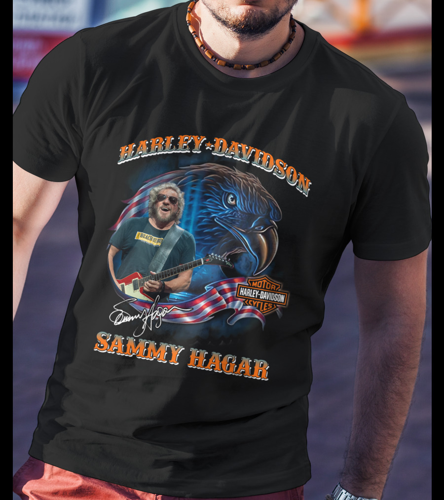 Harley Davidson Sammy Hagar Motorcycles American Eagle T-Shirt