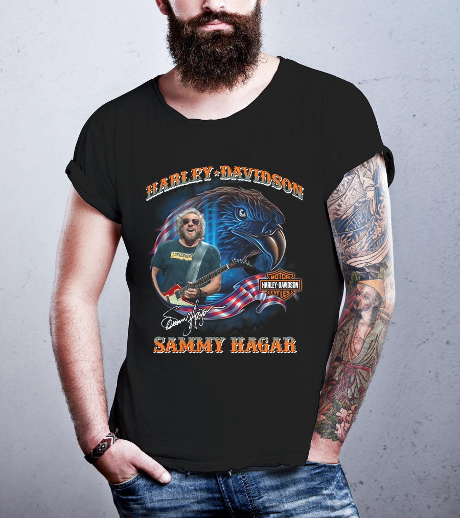 Harley Davidson Sammy Hagar Motorcycles American Eagle T-Shirt