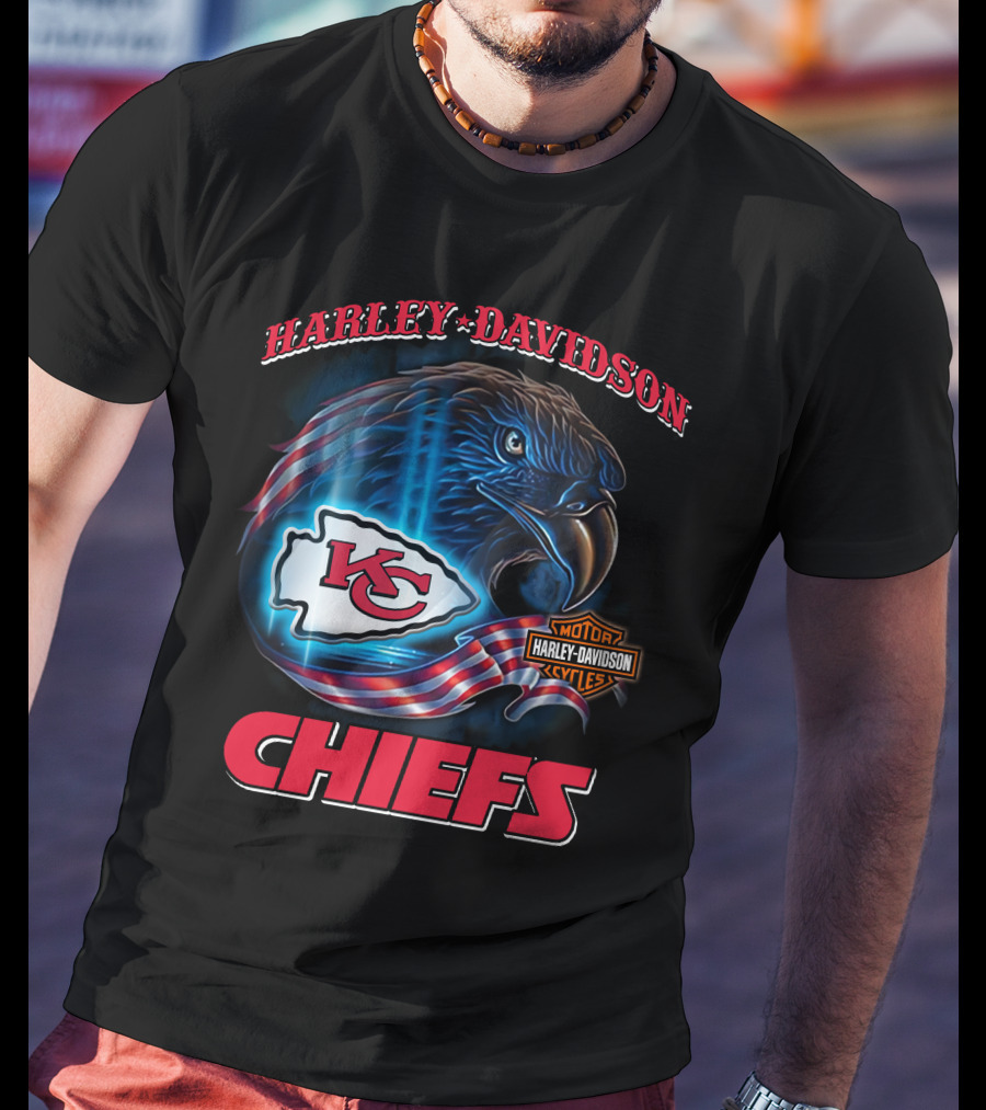 Harley Davidson Kansas City Chiefs Eagle T-Shirt