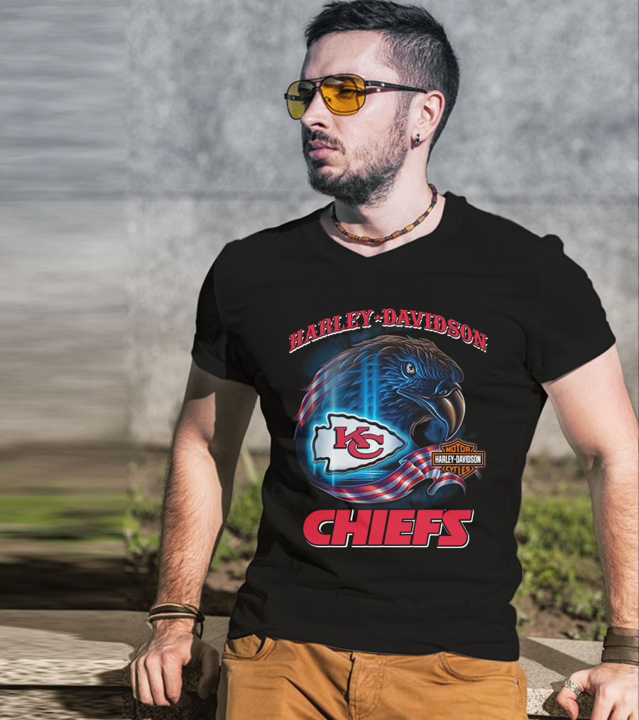 Harley Davidson Kansas City Chiefs Eagle T-Shirt