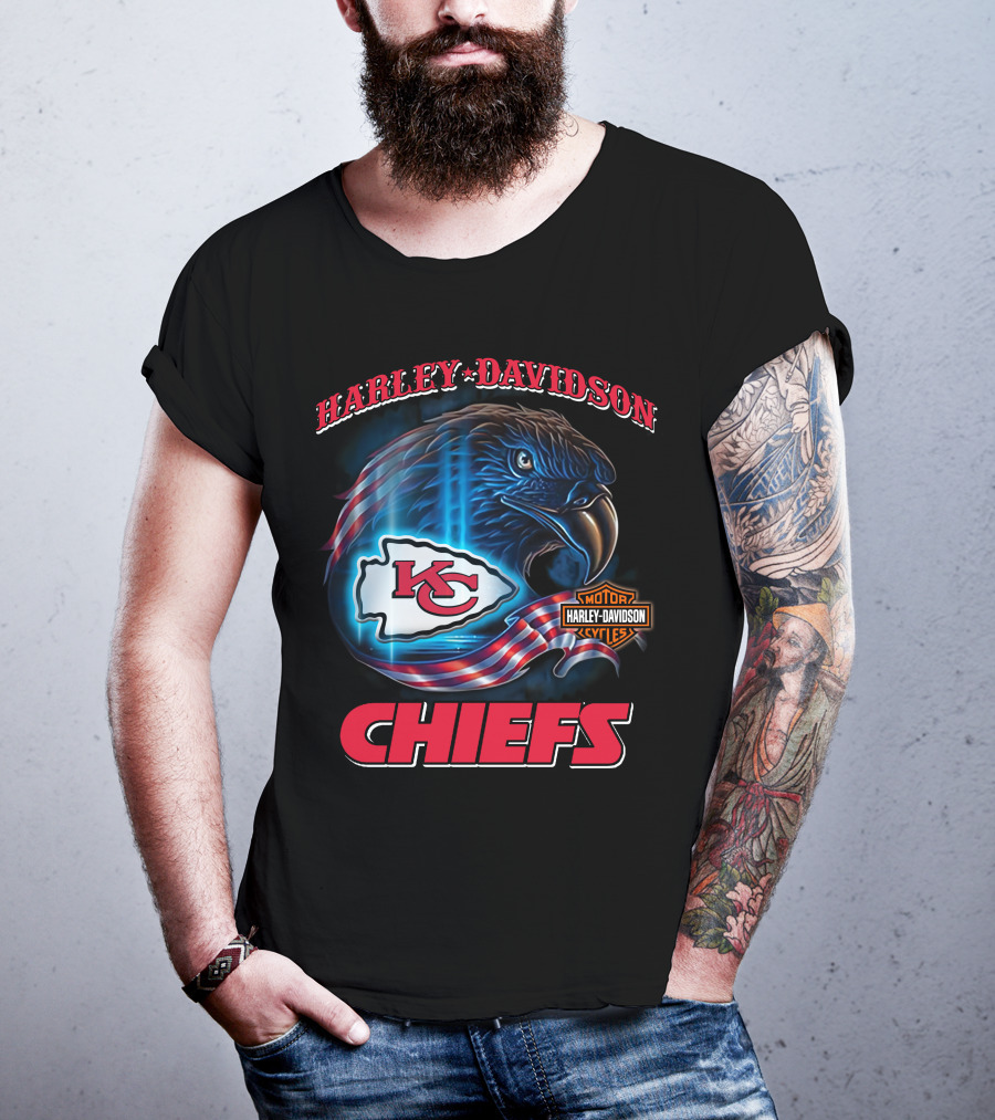Harley Davidson Kansas City Chiefs Eagle T-Shirt