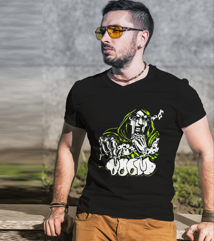 MF Doom Hip Hop Villain Mask Graffiti T-Shirt