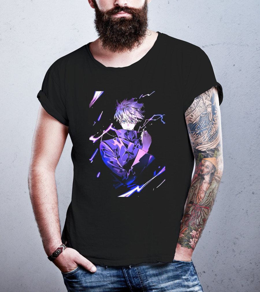 Gojo Satoru Jujutsu Kaisen Anime Purple Aura T-Shirt