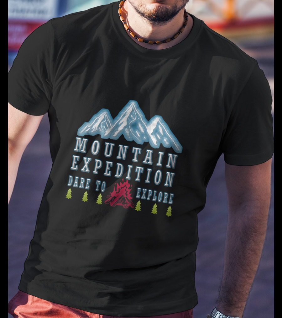 Mountain Expedition Dare To Explore Campfire Adventure T-Shirt