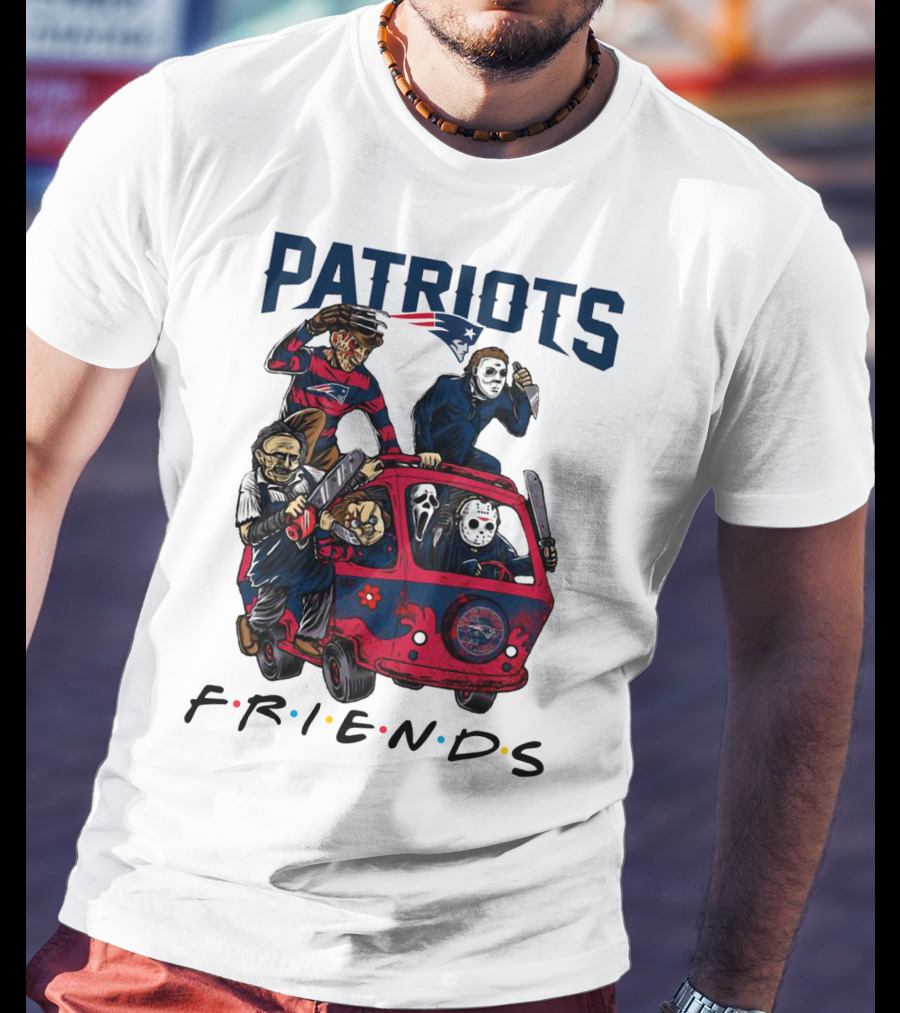 Patriots Friends Halloween Horror Icons In New England Team Van T-Shirt