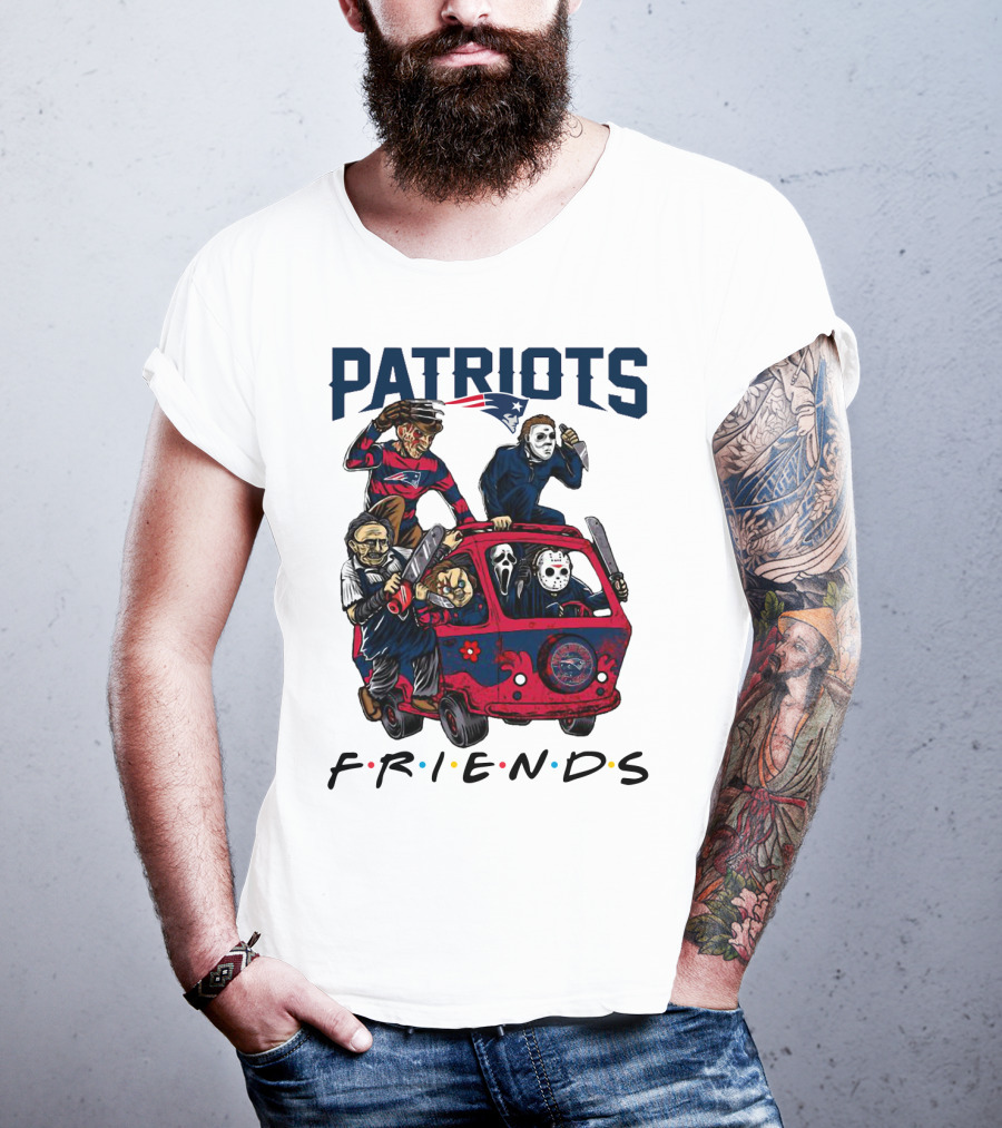 Patriots Friends Halloween Horror Icons In New England Team Van T-Shirt