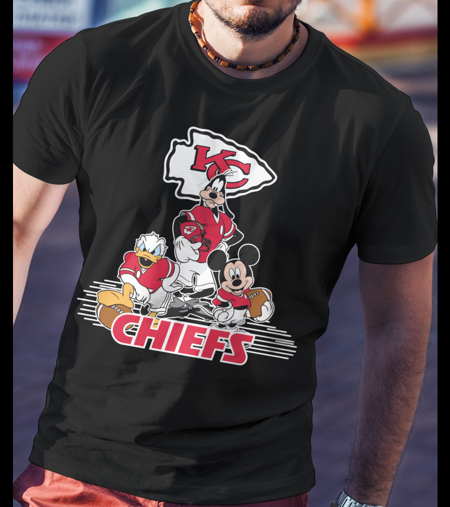 Mickey Donald Goofy Kansas City Chiefs Football Players Chiefs T-Shirt