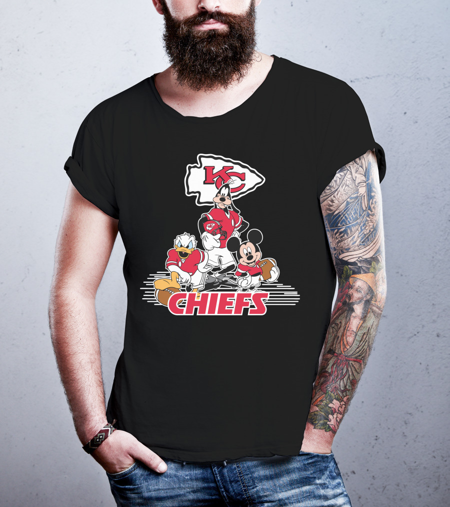 Mickey Donald Goofy Kansas City Chiefs Football Players Chiefs T-Shirt