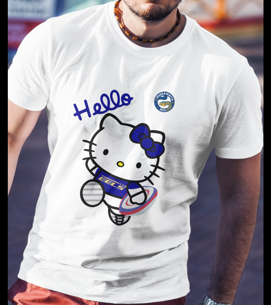 Hello Parramatta Eels Hello Kitty NRL1012 T-Shirt