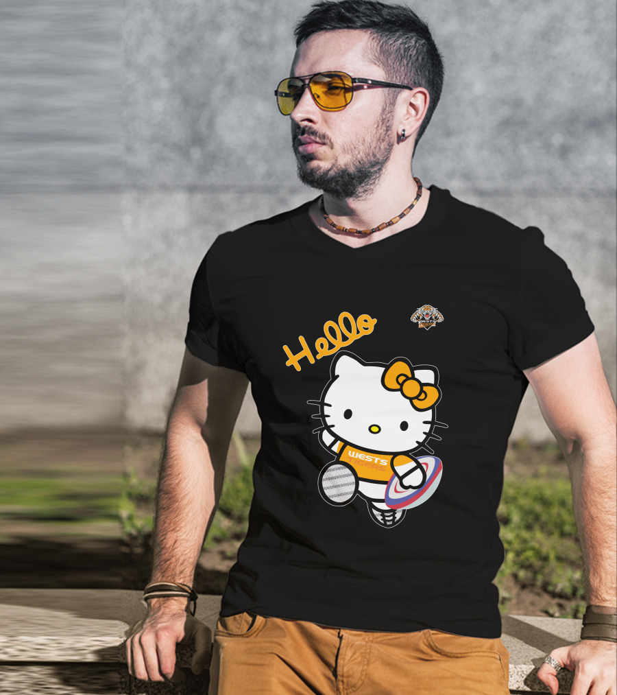 Wests Tigers Hello Kitty Rugby T-Shirt