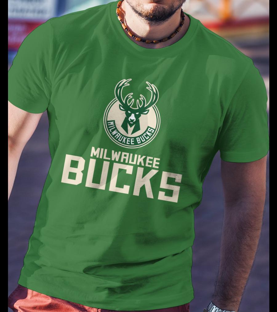 Milwaukee Bucks NBA Logo Green P504HN65261 T-Shirt