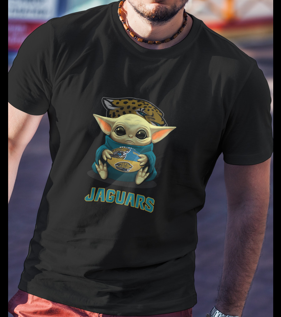 Jacksonville Jaguars Baby Yoda Jaguars Football Fan T-Shirt