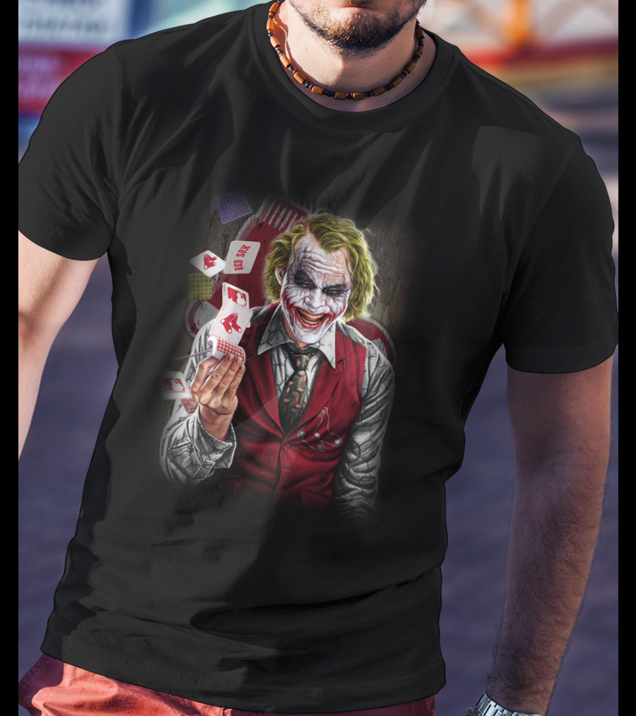 Boston Red Sox Joker Playing Cards Face Paint Iconic T-Shirt