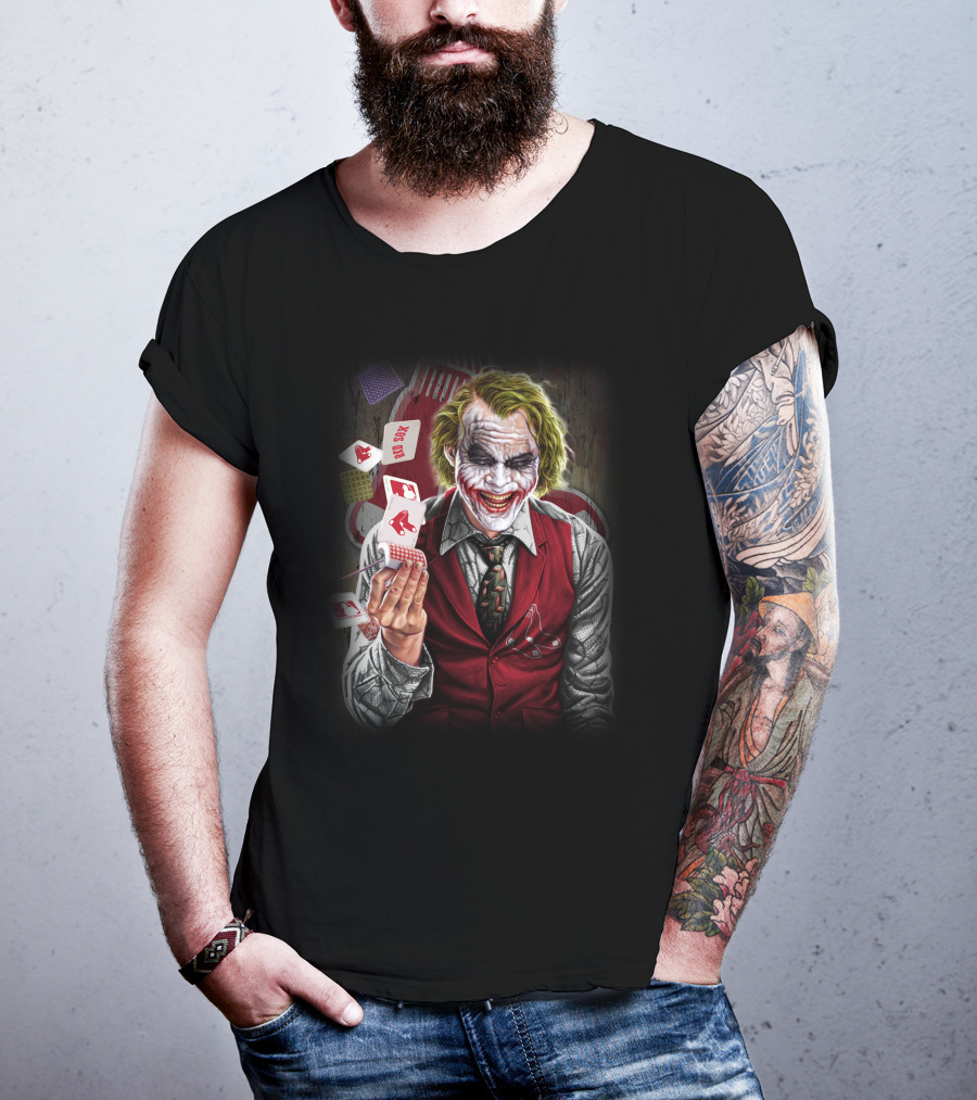 Boston Red Sox Joker Playing Cards Face Paint Iconic T-Shirt