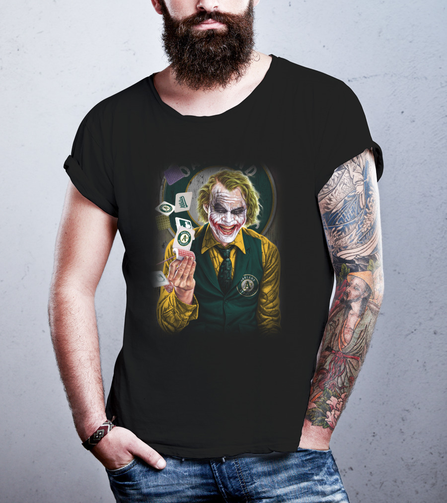 Oakland Athletics Joker Playing Cards T-Shirt