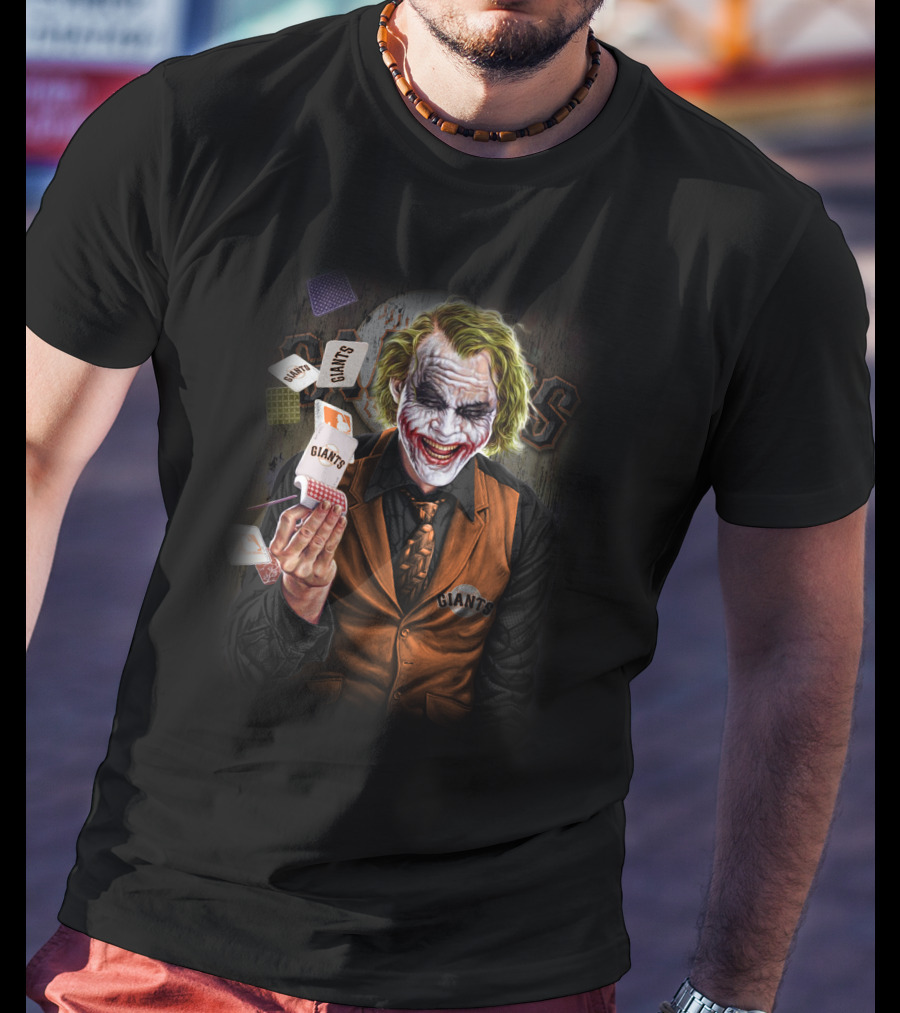 San Francisco Giants Joker Playing Cards Iconic Character Style T-Shirt