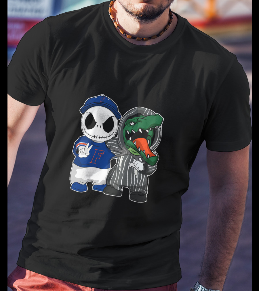 Florida Gators Jack Skellington Nightmare Crossover T-Shirt