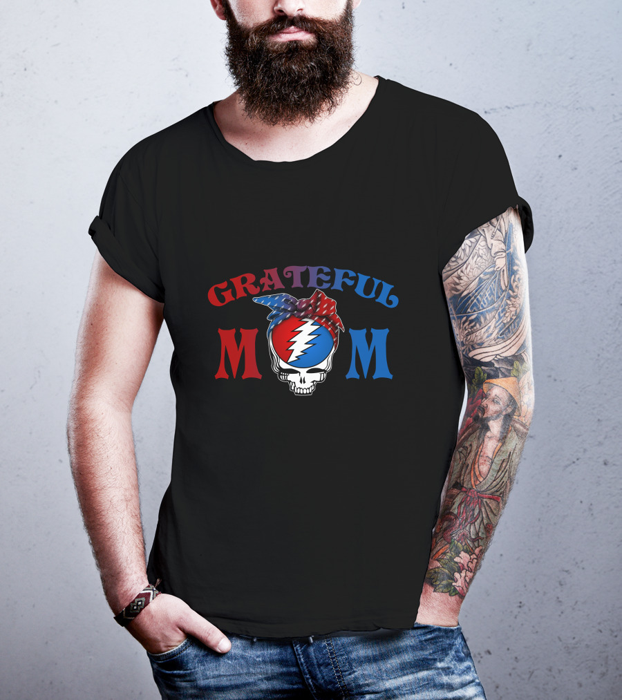 Grateful Dead Steal Your Face Skull Grateful Mom T-Shirt
