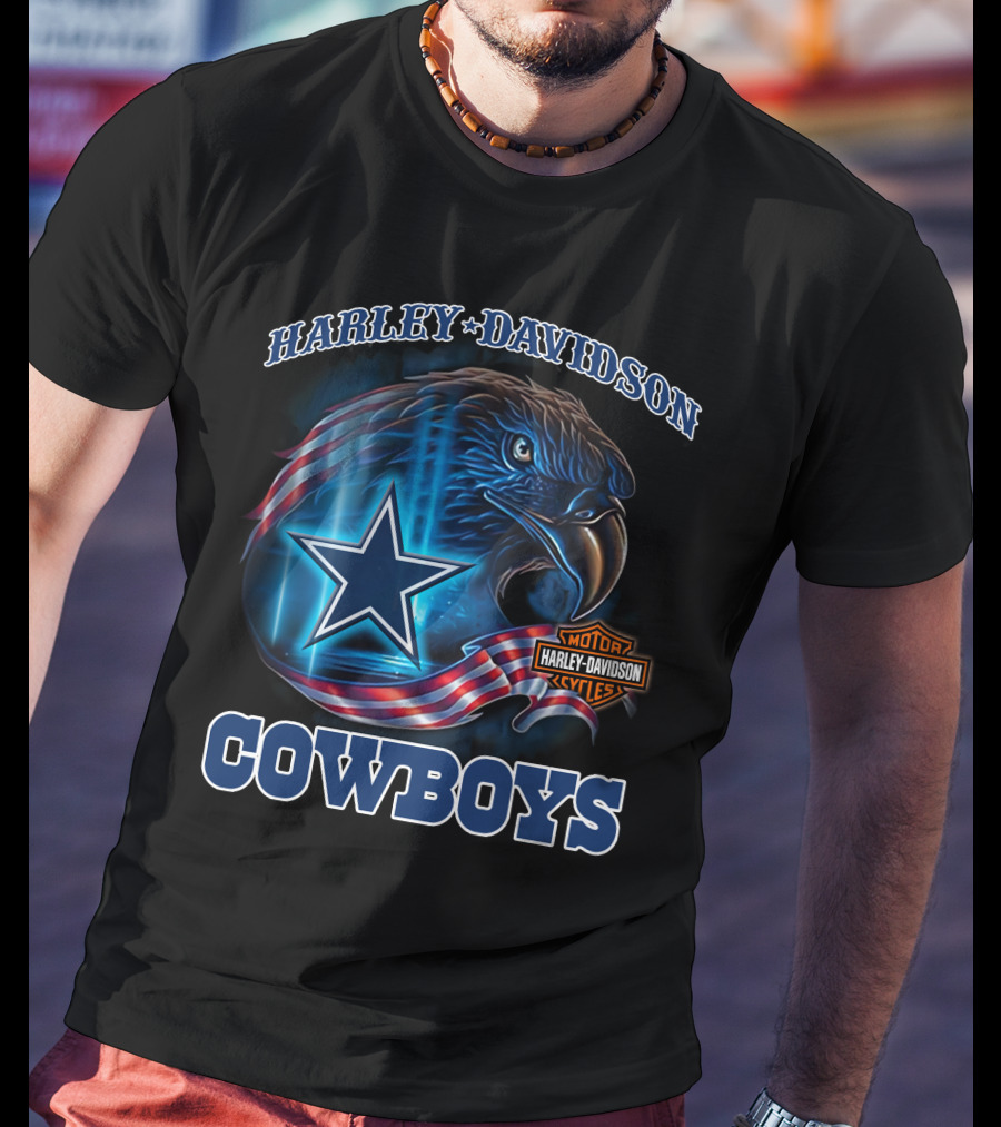 Harley Davidson Cowboys Eagle Star T-Shirt