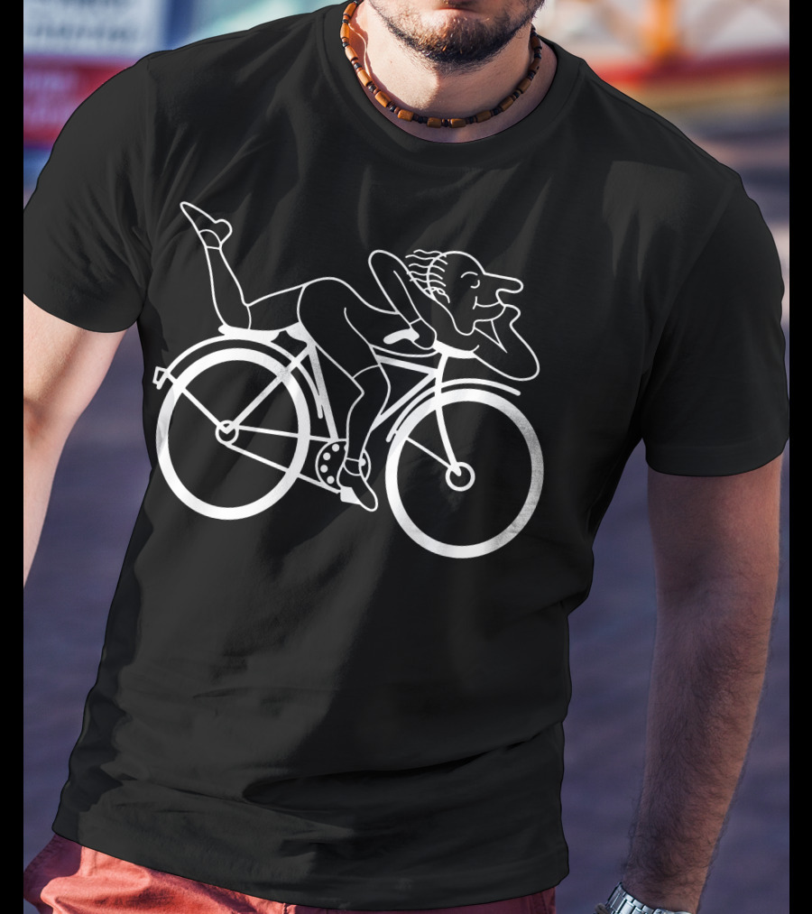 Albert Hofmann LSD Bicycle Day Funny Riding Pose T-Shirt