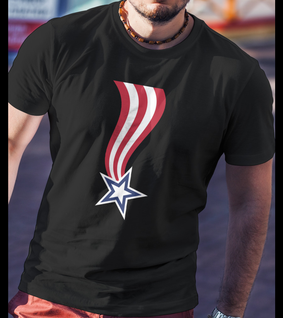 All American Flag Ribbon Star T-Shirt