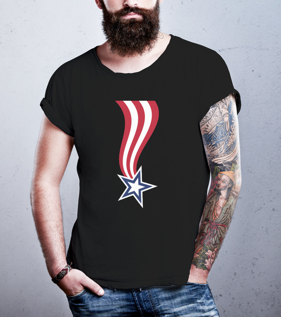 All American Flag Ribbon Star T-Shirt