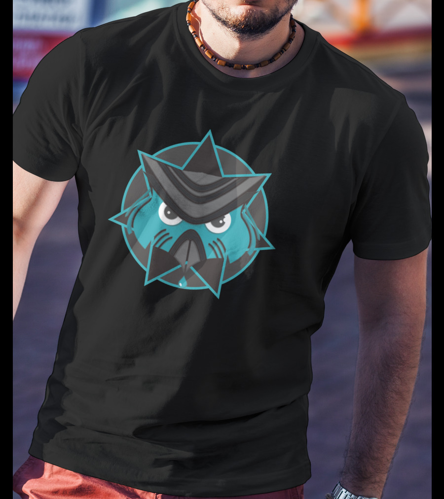 Alone Owl Mask With Star Emblem T-Shirt