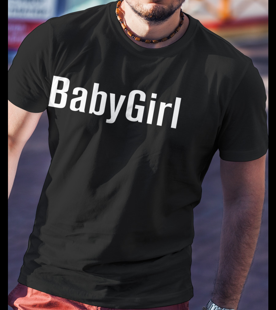 Babygirl Text Bold White Letters T-Shirt