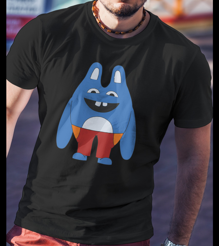 Broad City Blue Cartoon Character In Red Shorts T-Shirt