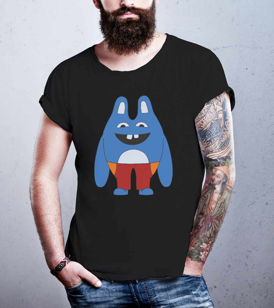 Broad City Blue Cartoon Character In Red Shorts T-Shirt
