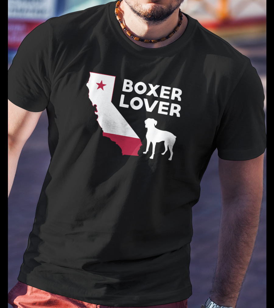 California Boxer Dog Enthusiast T-Shirt