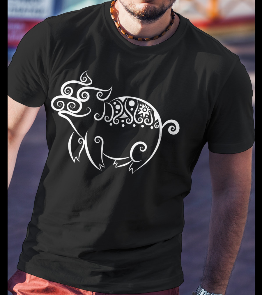 Pig Tribal Tattoo T-Shirt
