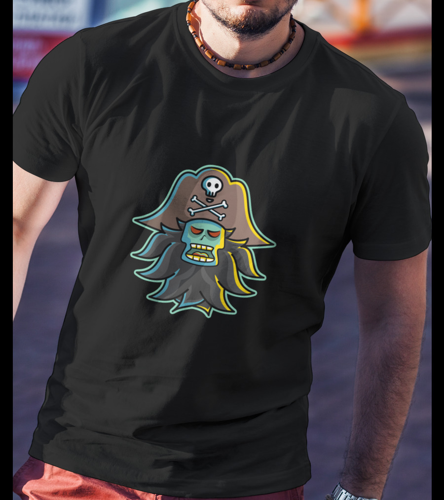 Pirate Lechuck Skull And Crossbones Hat T-Shirt